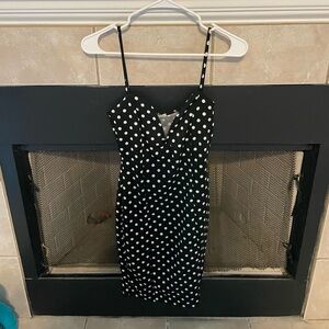 Black and White Charlotte Russe Spaghetti Strap Mini Dress